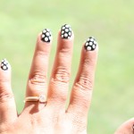Nail Art for Short Nails-Black and White Dotticure