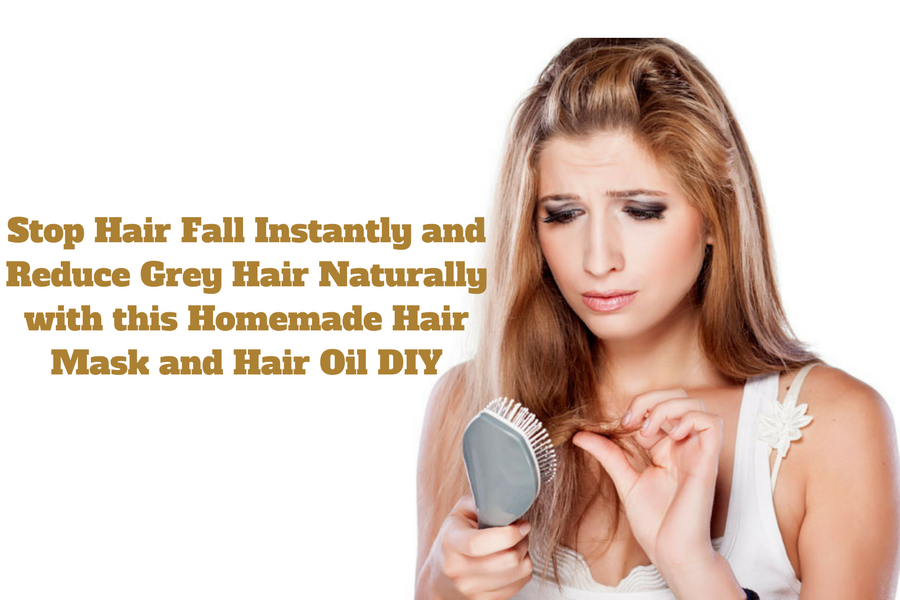 Stop Hair Fall Instantly and Reduce Grey Hair Naturally with this Homemade Hair Mask and Hair Oil: DIY - Beauty and Blush Stop Hair Fall Instantly and Reduce Grey Hair Naturally with this Homemade Hair Mask and Hair Oil: DIY - Beauty and Blush