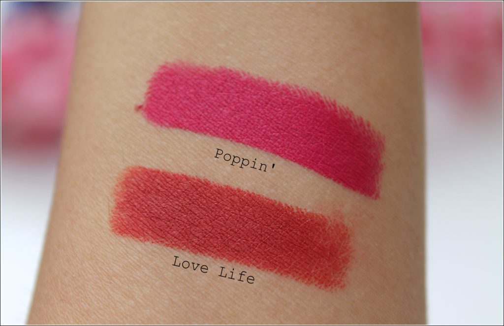 Color Pop Lippie Stix Review & Swatches- Love Life & Poppin’- Review & Swatches