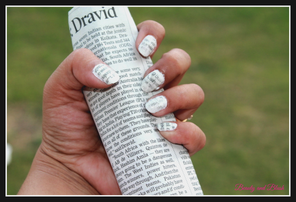 Newspaper Nail Art