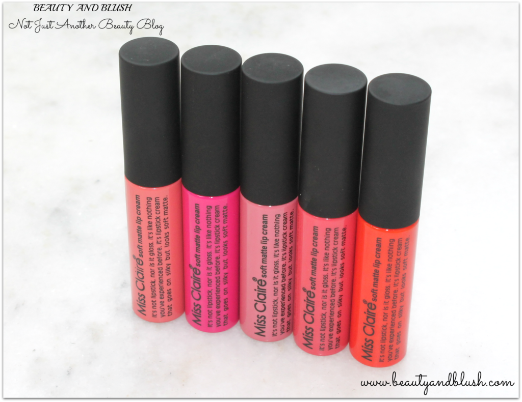 Miss Claire Soft Matte Lip Creams Review and Swatches