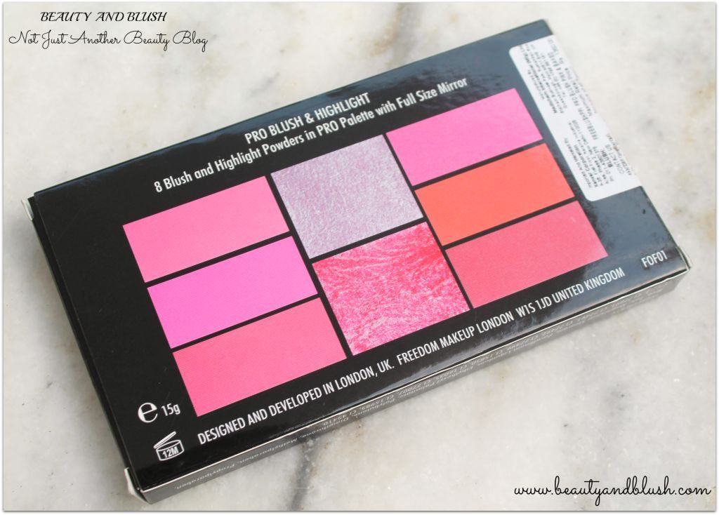 Freedom Pro Blush and Highlight Palette Pink and Baked