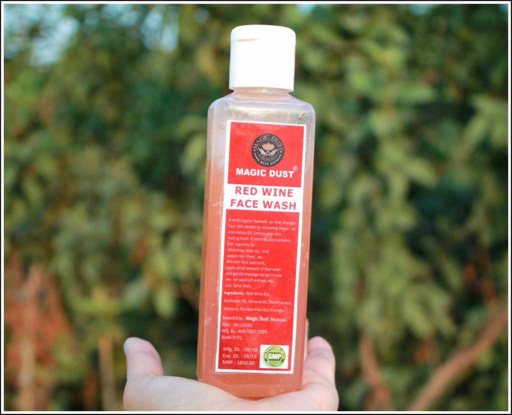 Magic Dust Red Wine Face Wash Review