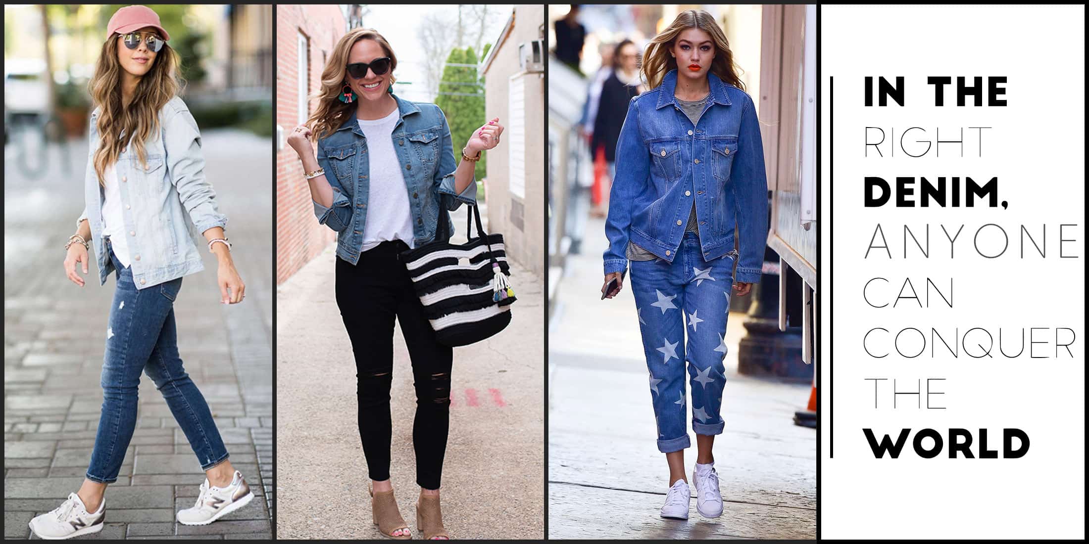 What kind of pants pair with a denim jacket? - Quora